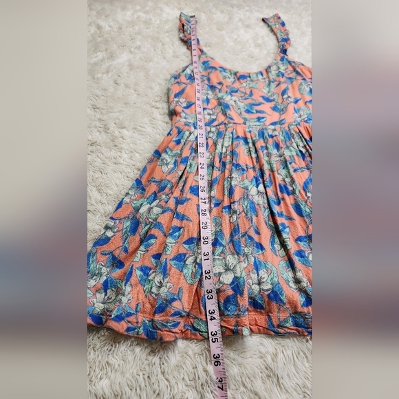 Free People OB574950 Orange Dear You Backless Mini Dress w/Pockets Sz Large - Picture 10 of 11